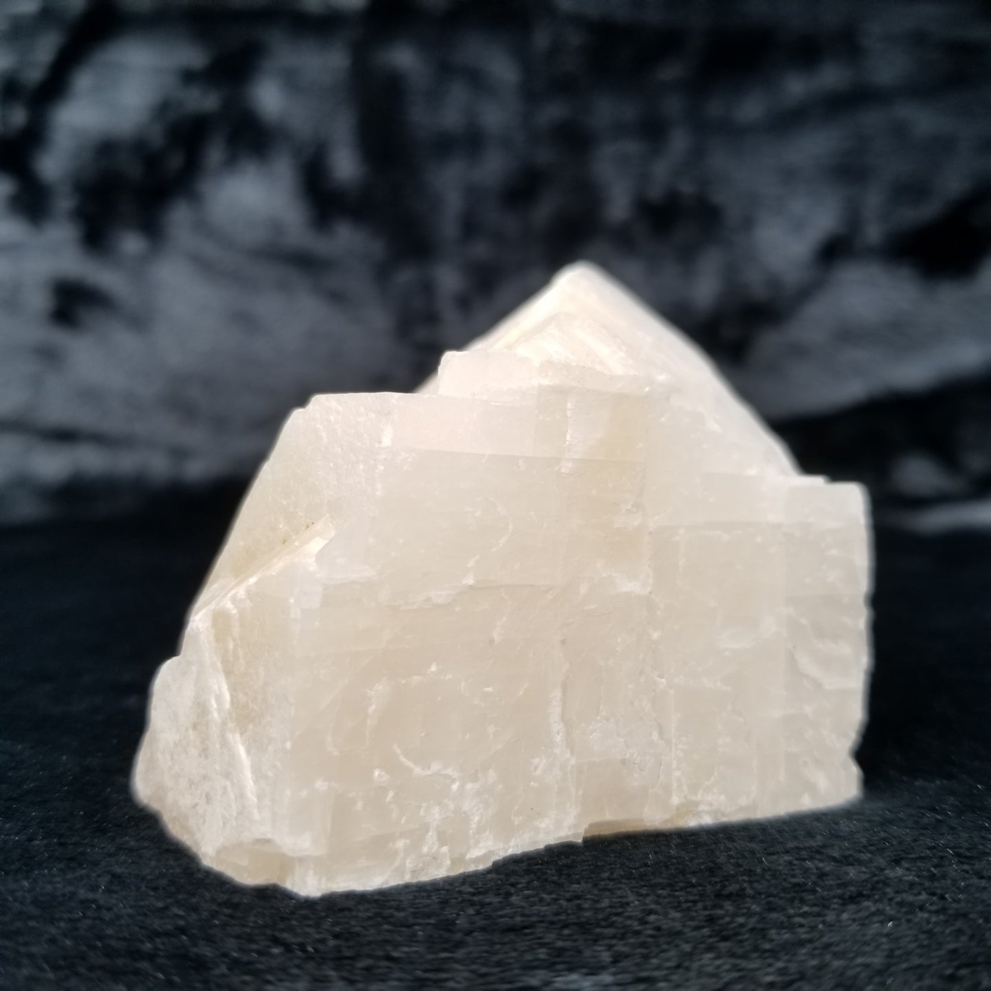 #11404 White Dolomite on honey Calcite block