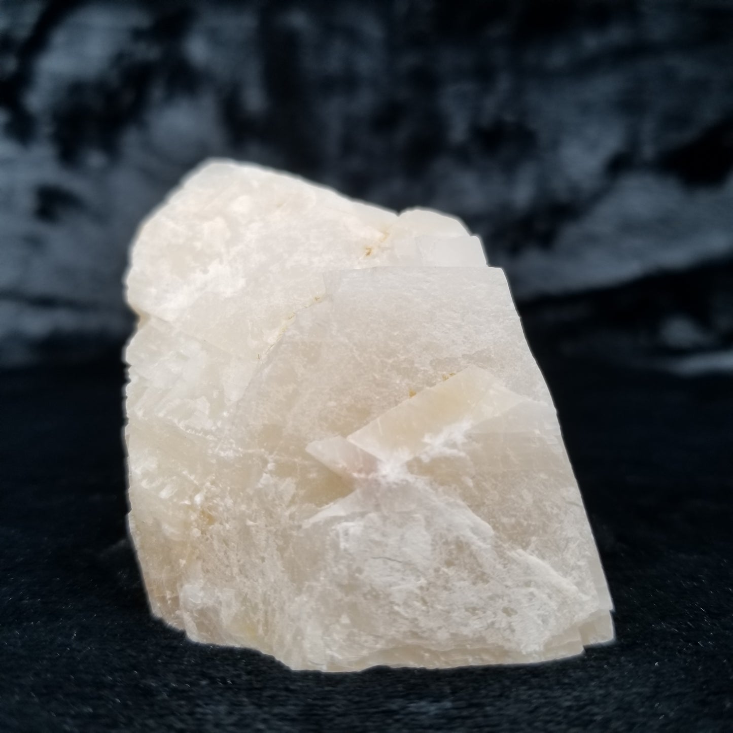 #11404 White Dolomite on honey Calcite block