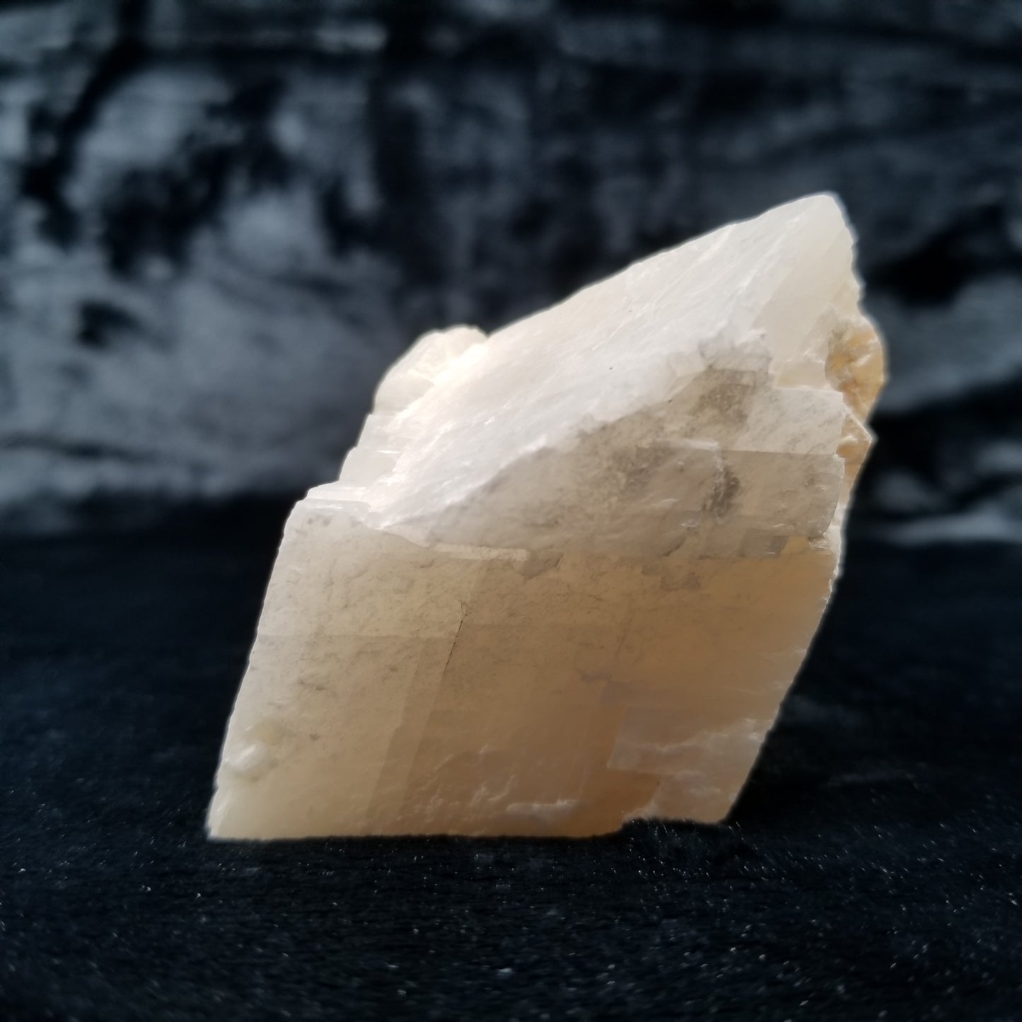 #11404 White Dolomite on honey Calcite block