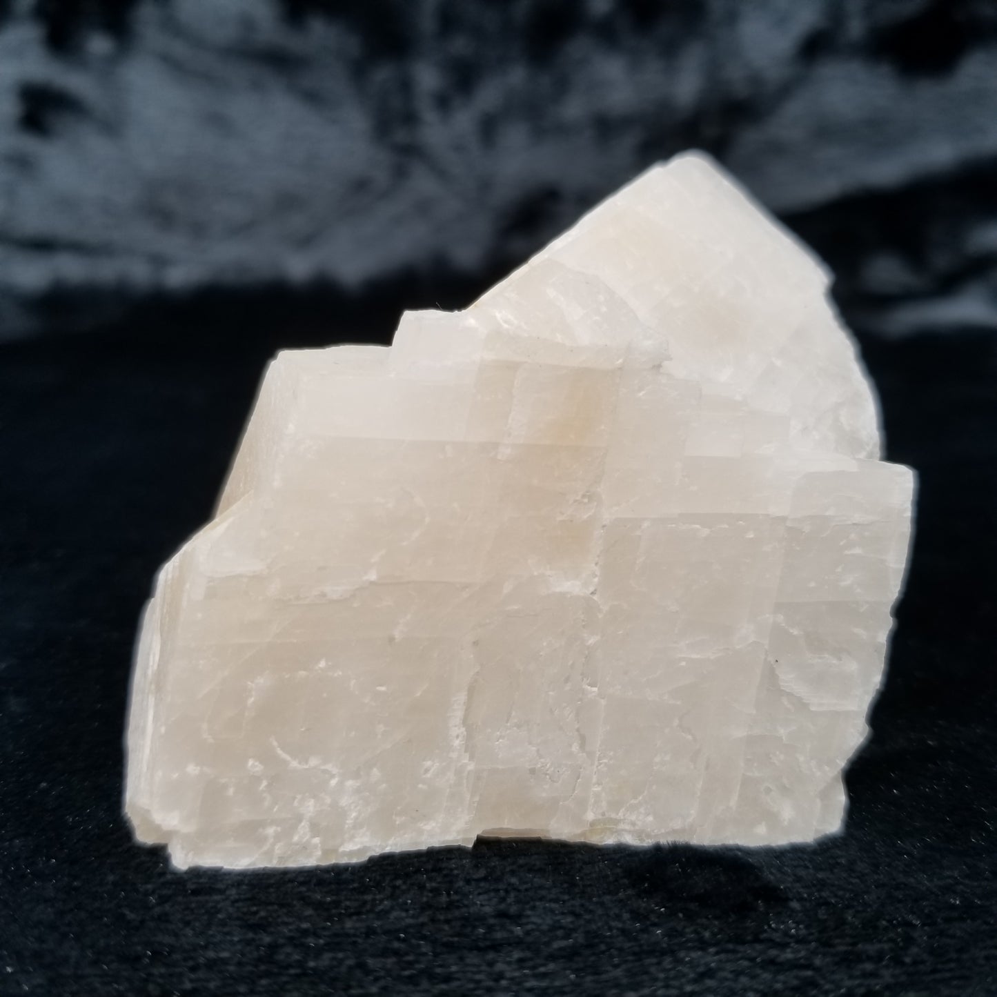 #11404 White Dolomite on honey Calcite block
