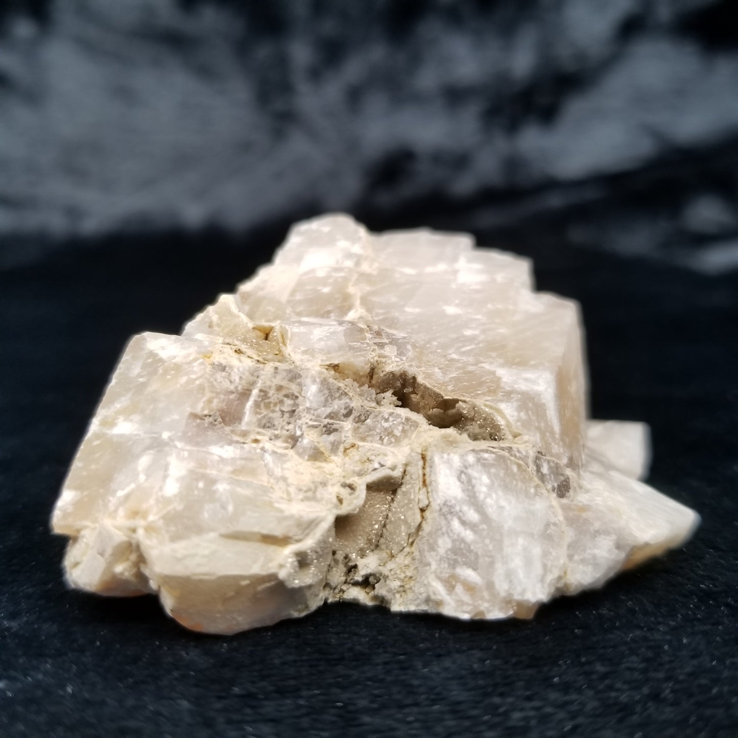 #11407 Dolomite on honey Calcite block