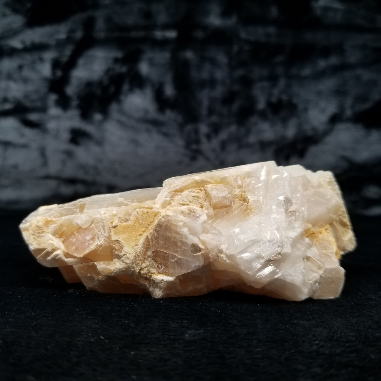 #11408 Dolomite on honey Calcite block