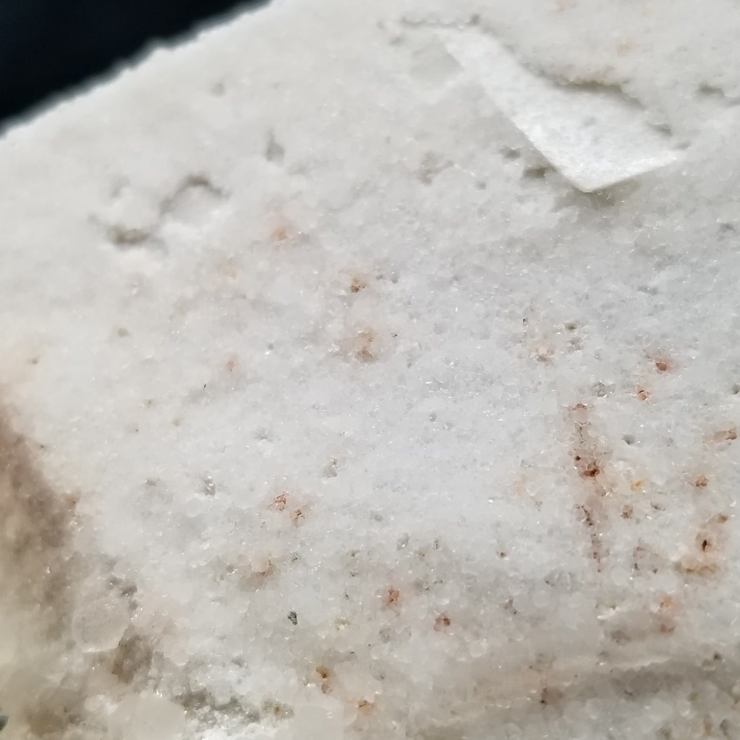 #11063 White Dolomite with small clear Nailhead Spar Calcite on Combined form Calcite and Calcite block formation with Calcite crystals on it and Spirit Quartz