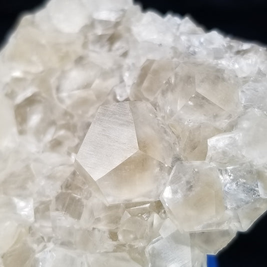 #33003 Super clear Nailhead Spar Calcite cluster, Chalcopyrite ore and multiple small fossils in the matrix