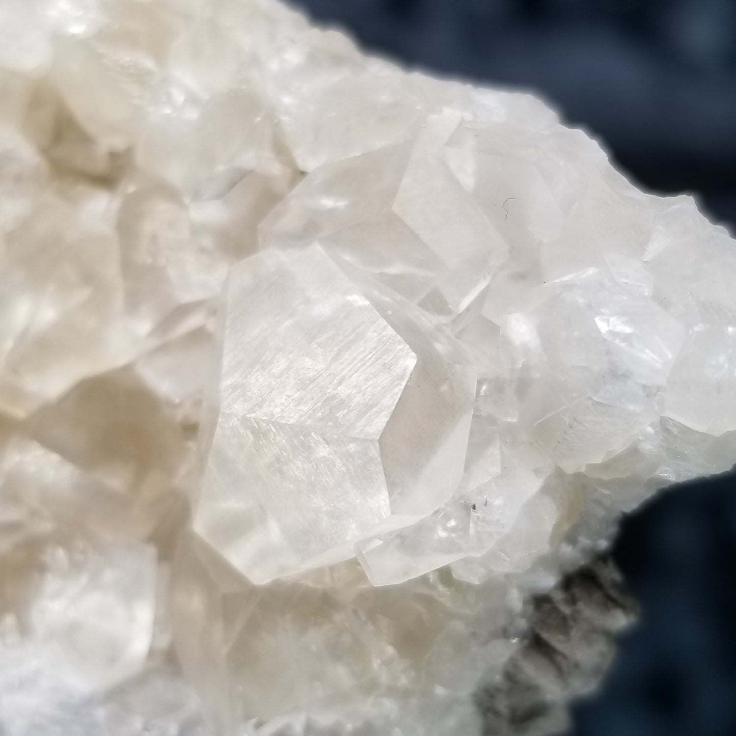 #33004 Super clear Nailhead Spar Calcite cluster, Chalcopyrite ore and multiple small fossils in the matrix