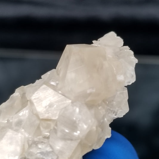 #33015 Super clear Nailhead Spar Calcite cluster, Chalcopyrite ore and multiple small fossils in the matrix
