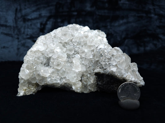 #33049 Super clear Nailhead Spar Calcite cluster, Chalcopyrite ore and multiple small fossils in the matrix