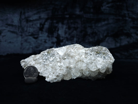 #33076 Super clear Nailhead Spar Calcite cluster, Chalcopyrite ore and multiple small fossils in the matrix