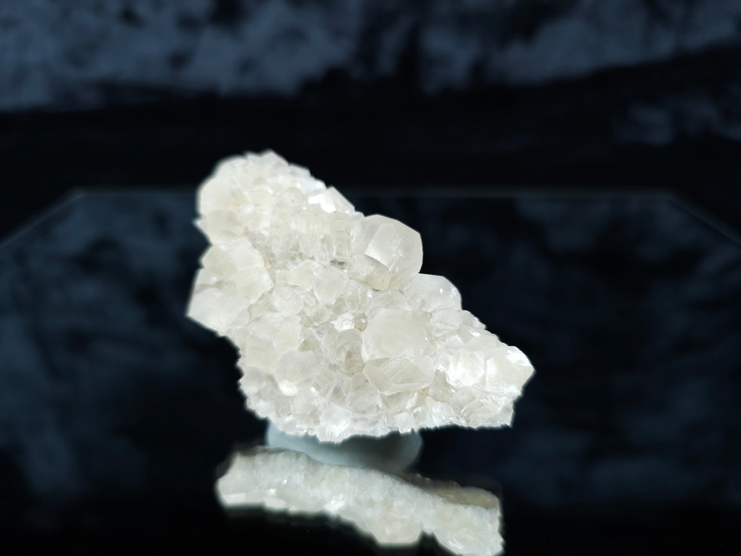 #33035 Super clear Nailhead Spar Calcite cluster, Chalcopyrite ore and multiple small fossils in the matrix