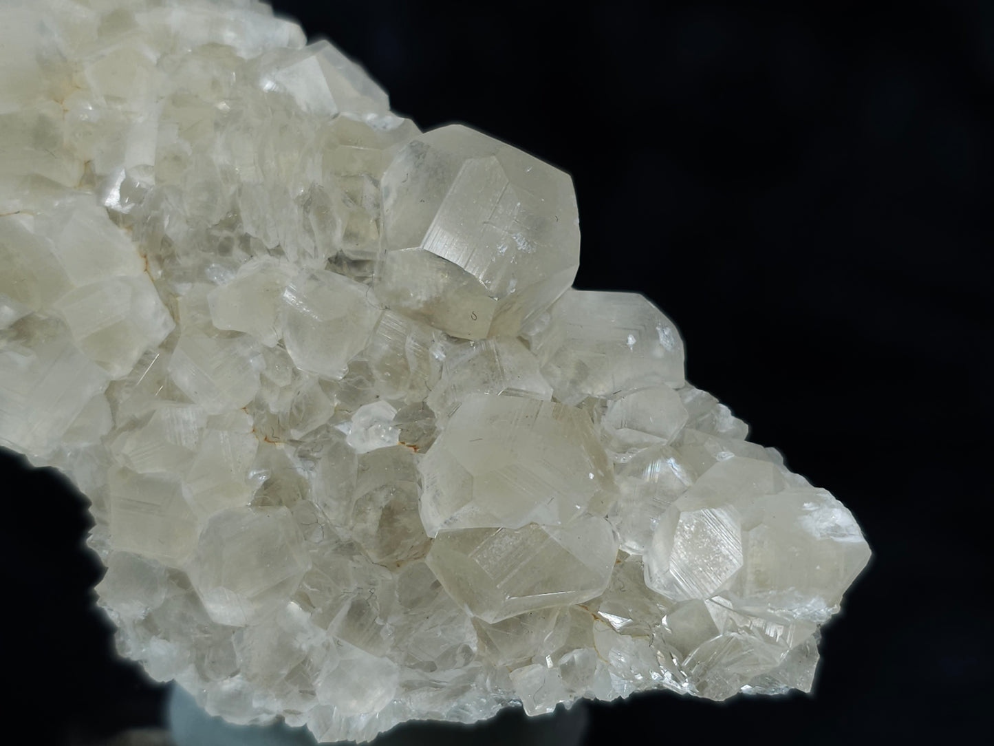 #33035 Super clear Nailhead Spar Calcite cluster, Chalcopyrite ore and multiple small fossils in the matrix