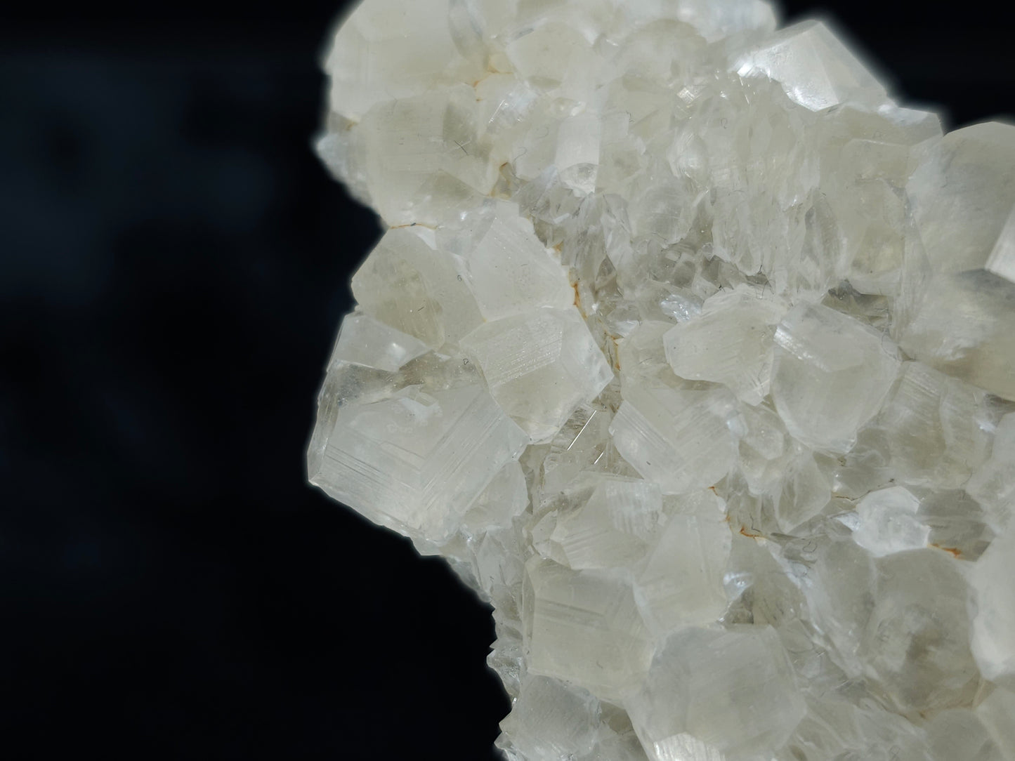 #33035 Super clear Nailhead Spar Calcite cluster, Chalcopyrite ore and multiple small fossils in the matrix