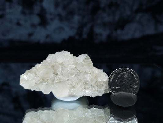 #33035 Super clear Nailhead Spar Calcite cluster, Chalcopyrite ore and multiple small fossils in the matrix