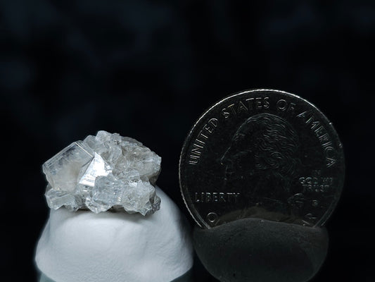 #33055 Super clear Nailhead Spar Calcite cluster, Chalcopyrite ore and multiple small fossils in the matrix
