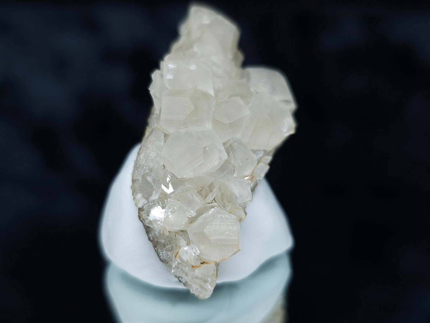 #33047 Super clear Nailhead Spar Calcite cluster, Chalcopyrite ore and multiple small fossils in the matrix