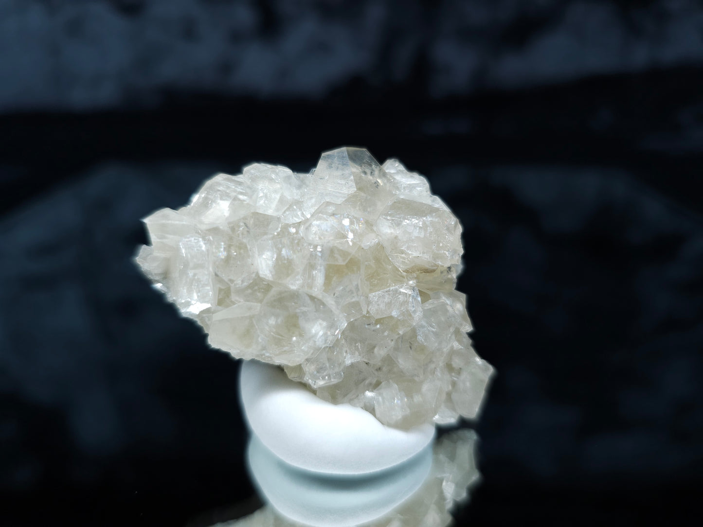#33058 Super clear Nailhead Spar Calcite cluster, Chalcopyrite ore and multiple small fossils in the matrix
