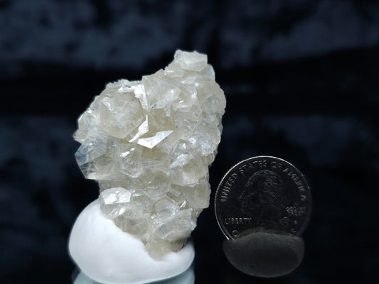 #33058 Super clear Nailhead Spar Calcite cluster, Chalcopyrite ore and multiple small fossils in the matrix