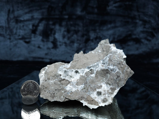 #33082 Super clear Nailhead Spar Calcite cluster, Chalcopyrite ore and multiple small fossils in the matrix