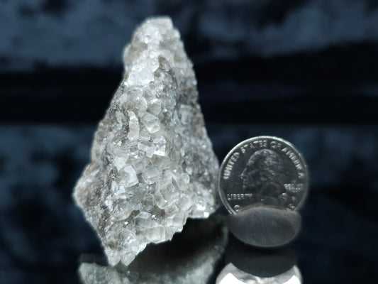 #33077 Super clear Nailhead Spar Calcite cluster, Chalcopyrite ore and multiple small fossils in the matrix