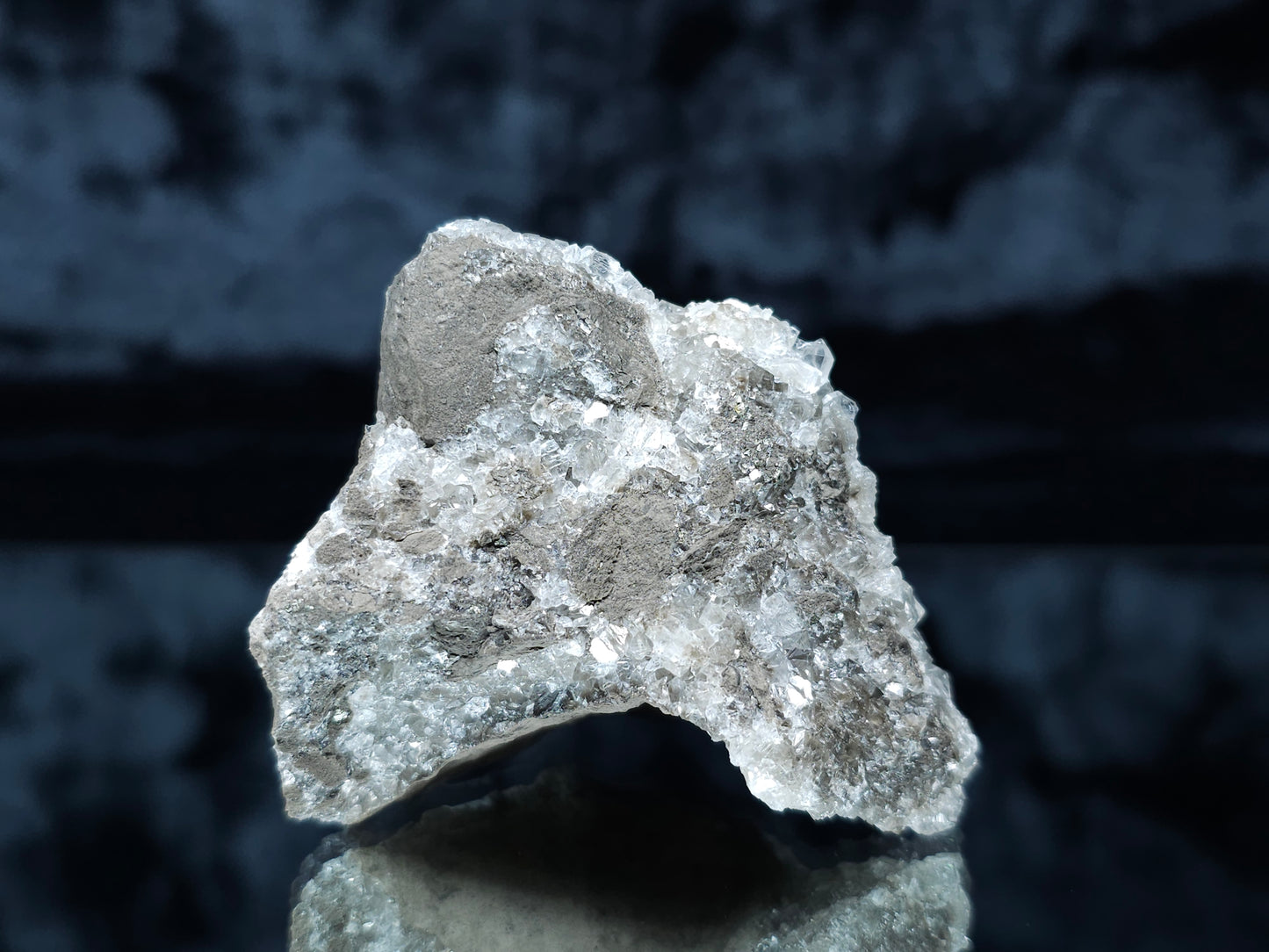 #33077 Super clear Nailhead Spar Calcite cluster, Chalcopyrite ore and multiple small fossils in the matrix