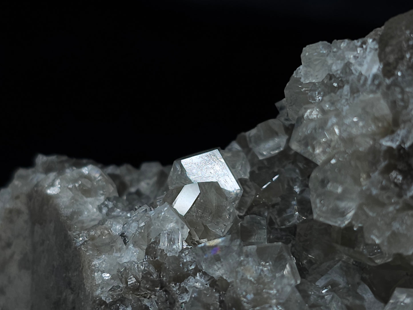 #33086 Phantom Nailhead Spar Calcite cluster, Chalcopyrite ore and multiple small fossils in the matrix