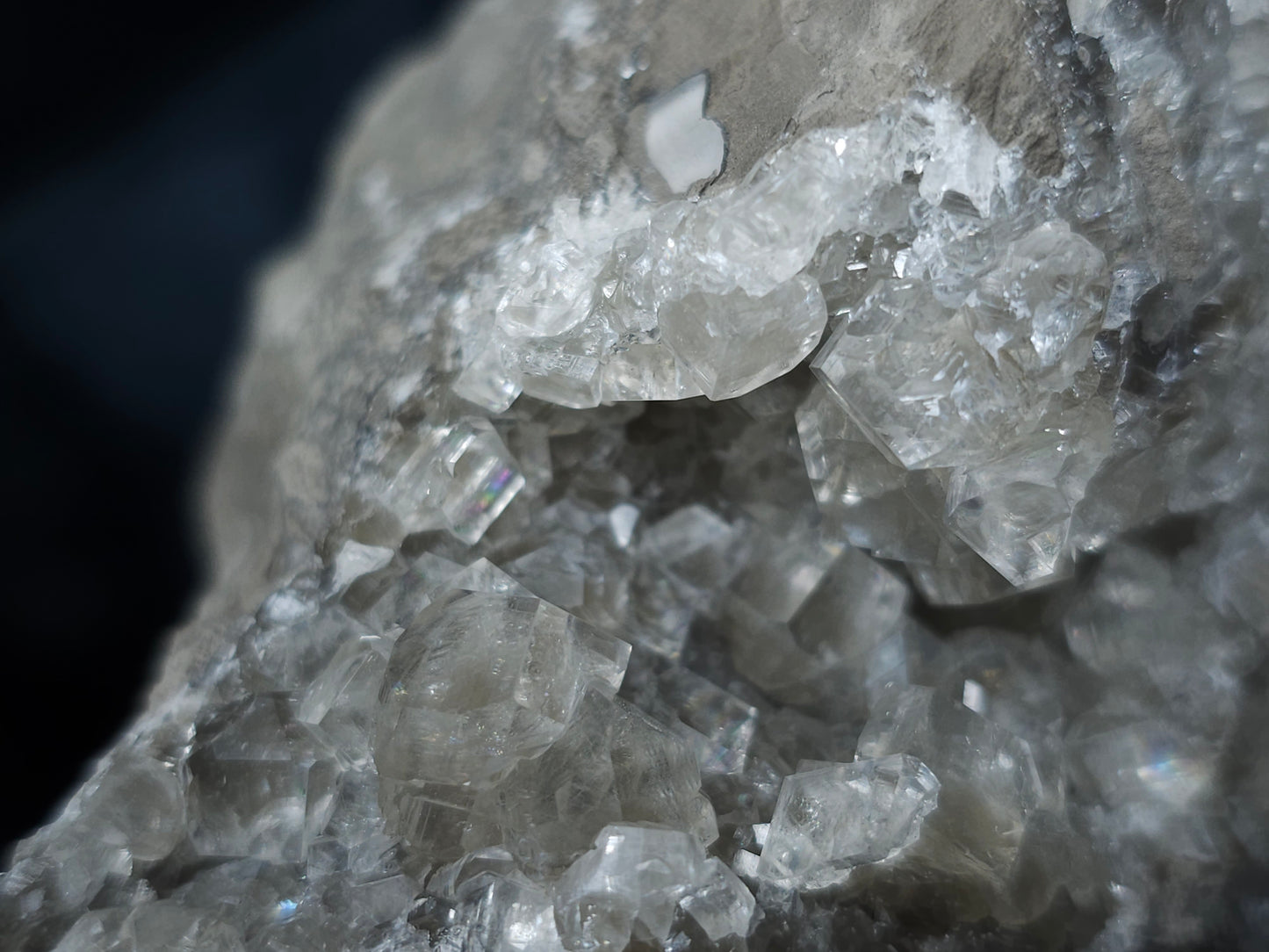 #33086 Phantom Nailhead Spar Calcite cluster, Chalcopyrite ore and multiple small fossils in the matrix