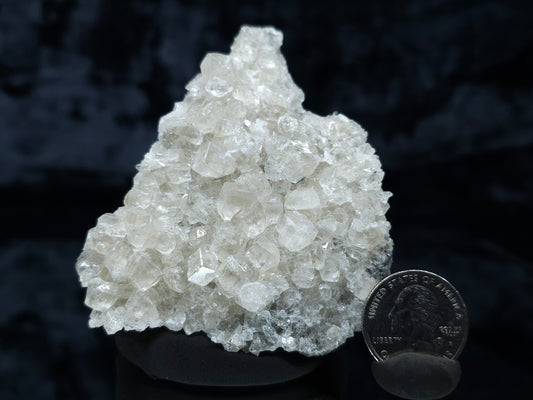 #33072 Super clear Nailhead Spar Calcite cluster, Chalcopyrite ore and multiple small fossils in the matrix