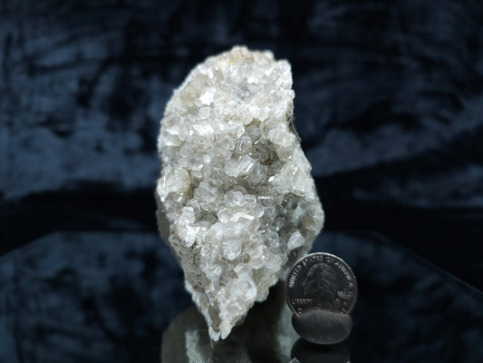 #33091 Super clear Nailhead Spar Calcite cluster, Chalcopyrite ore and multiple small fossils in the matrix