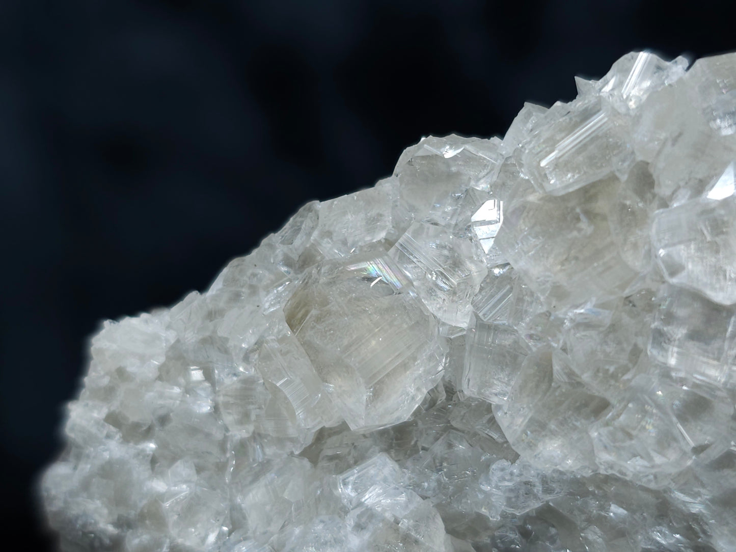 #33106 Super clear Nailhead Spar Calcite cluster with Chalcopyrite ore and multiple small fossils in the matrix