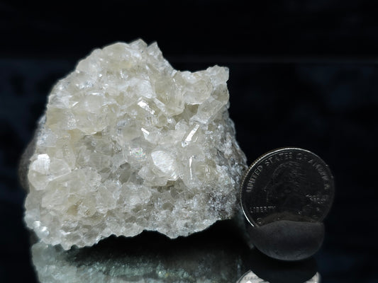 #33104 Super clear Nailhead Spar Calcite cluster with  Chalcopyrite ore and multiple small fossils in the matrix