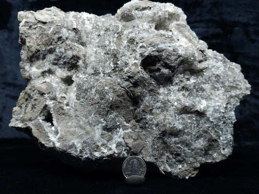 #33070 Super clear Nailhead Spar Calcite geode, Chalcopyrite ore and multiple small fossils in the matrix