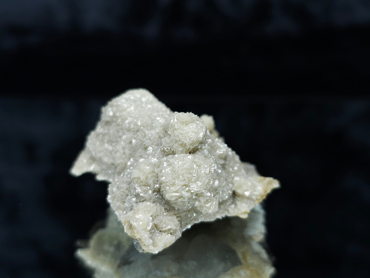 #88017 Cream-white Calcite pseudomorph after Combined form Calcite on matrix