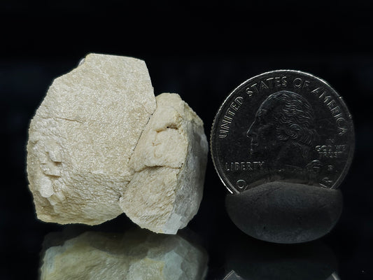 #88033 Cream-white Calcite pseudomorph after twin Combined form Calcite