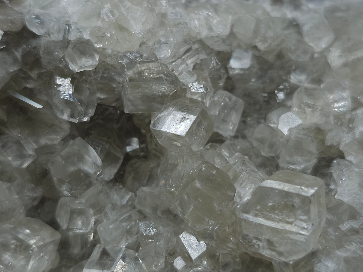 #33123 Super clear Nailhead Spar Calcite cluster with Chalcopyrite ore and multiple small fossils in the matrix