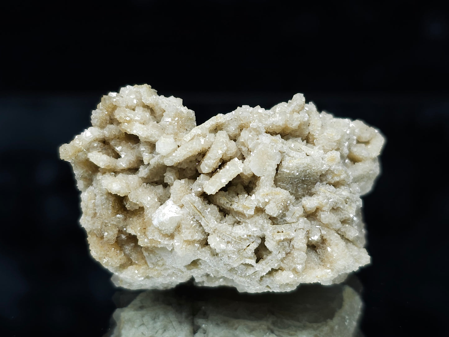 #88048 Calcite pseudomorph after needle Calcite formation on matrix