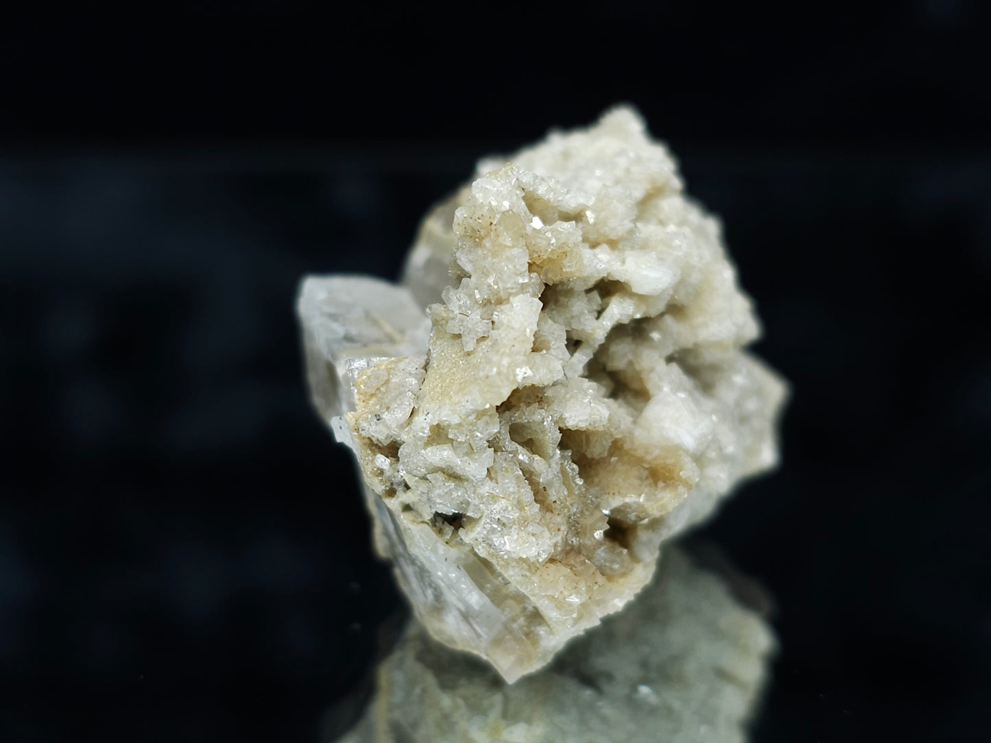 #88048 Calcite pseudomorph after needle Calcite formation on matrix