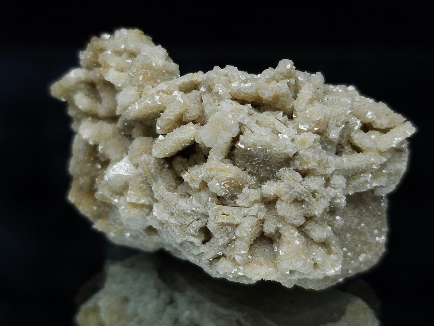 #88048 Calcite pseudomorph after needle Calcite formation on matrix