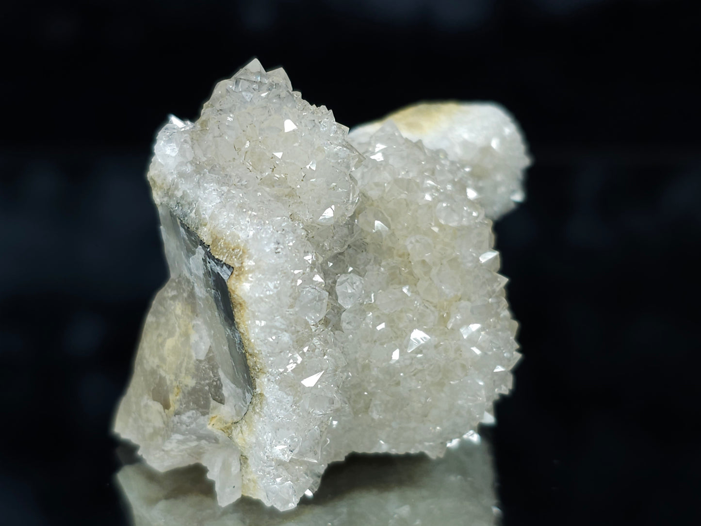 #10066 Spirit Gwindel Quartz on Calcite pseudomorph after Calcite matrix