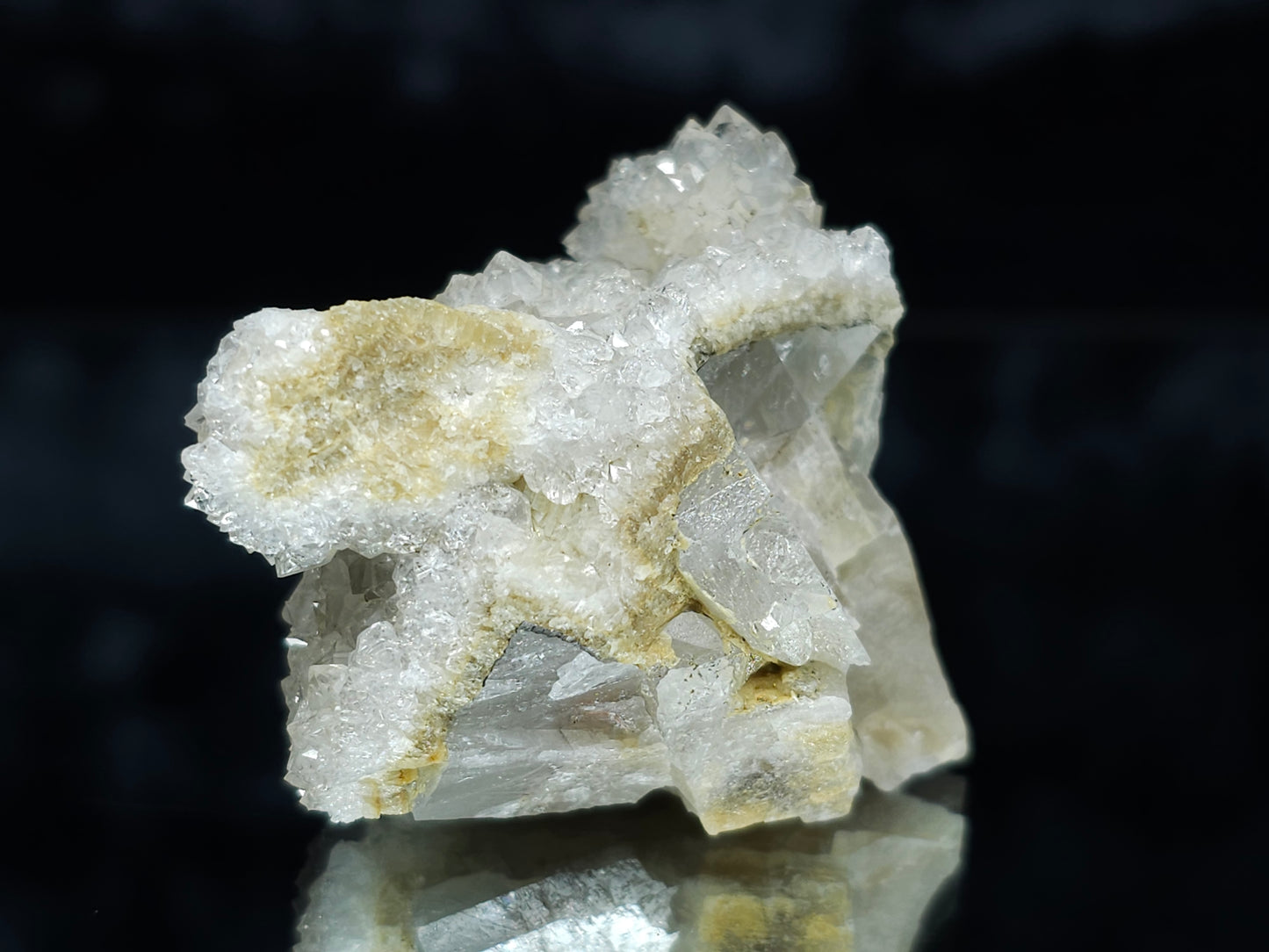 #10066 Spirit Gwindel Quartz on Calcite pseudomorph after Calcite matrix