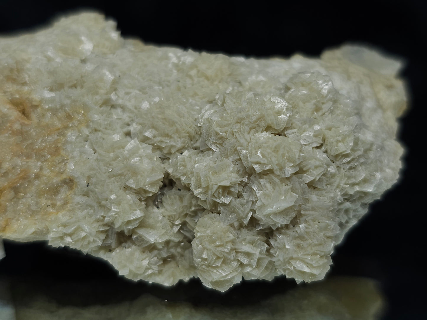 #88082 White Calcite, heavily striated, complex rhombohedral-scalenohedral ( pseudomorph ) after Calcite matrix