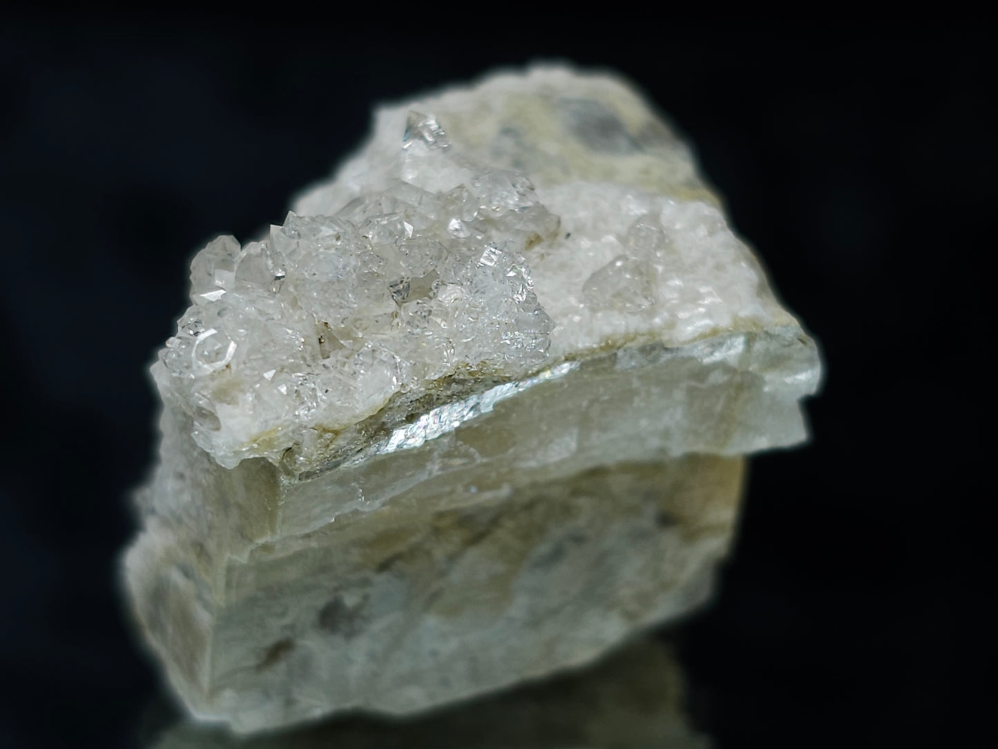 #88104 Spirit Gwindel Quartz on Calcite pseudomorph after Calcite matrix