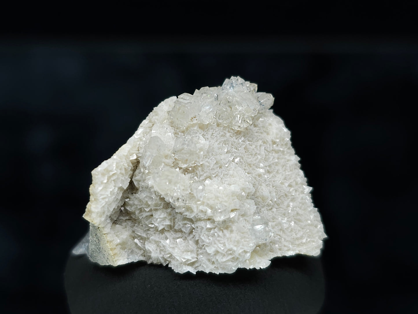 #88120 Spirit Gwindel Quartz on cream-white Calcite pseudomorph after Combined form Calcite