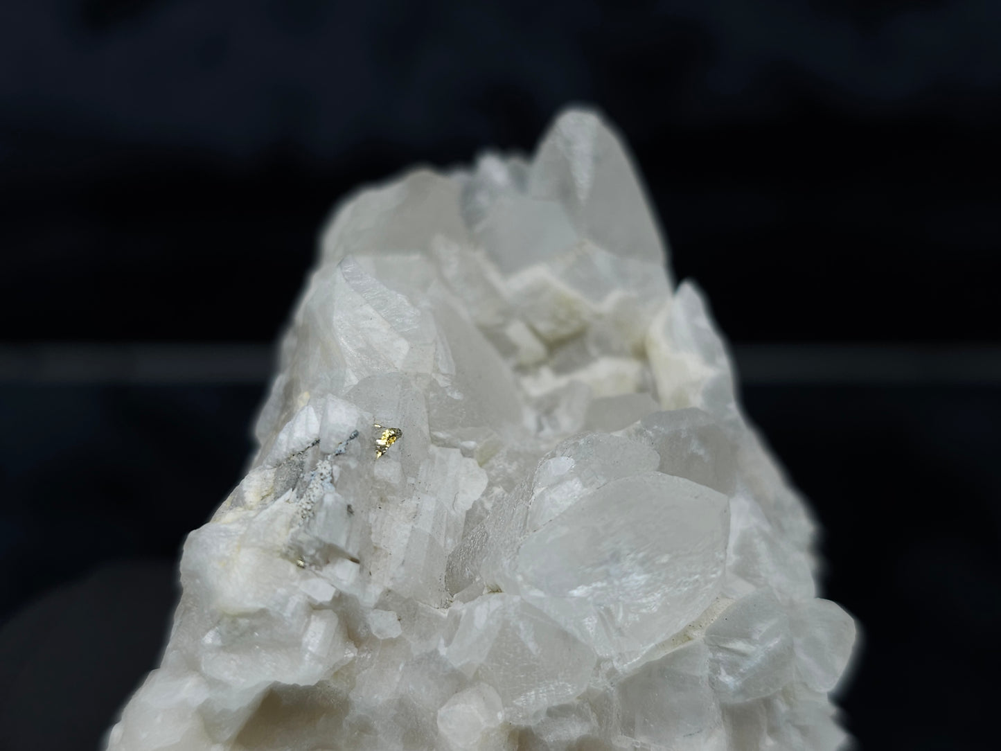 #11042 Dolomite and Chalcopyrite on clear Dogtooth Spar Calcite and Combined form Calcite