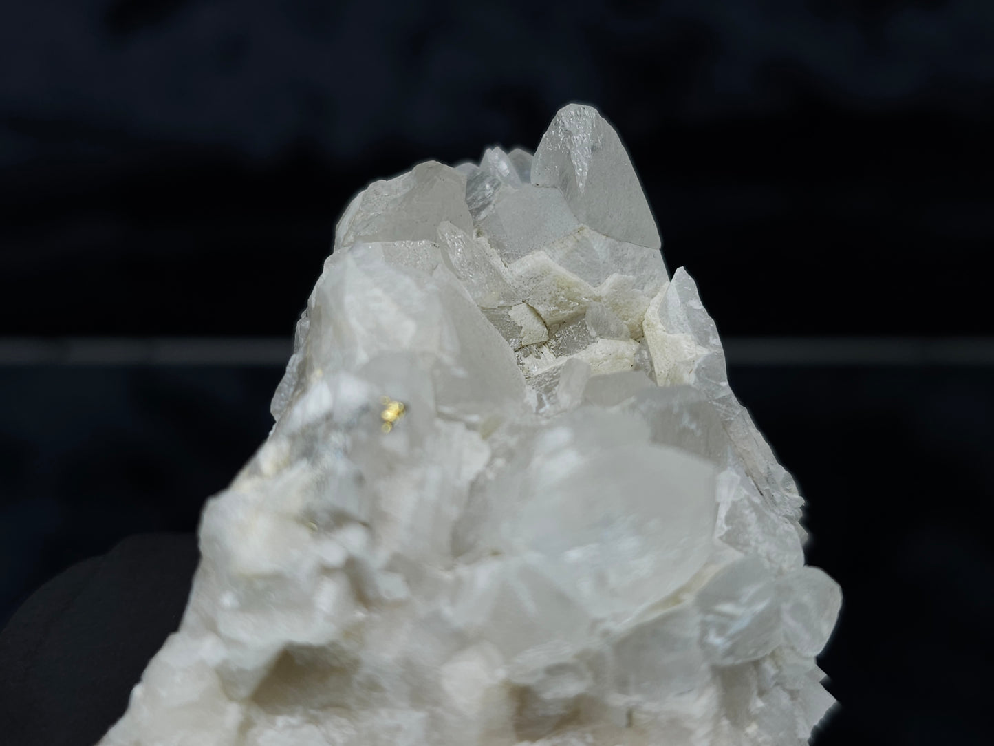 #11042 Dolomite and Chalcopyrite on clear Dogtooth Spar Calcite and Combined form Calcite