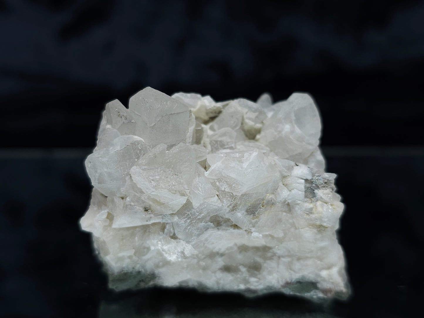 #11042 Dolomite and Chalcopyrite on clear Dogtooth Spar Calcite and Combined form Calcite