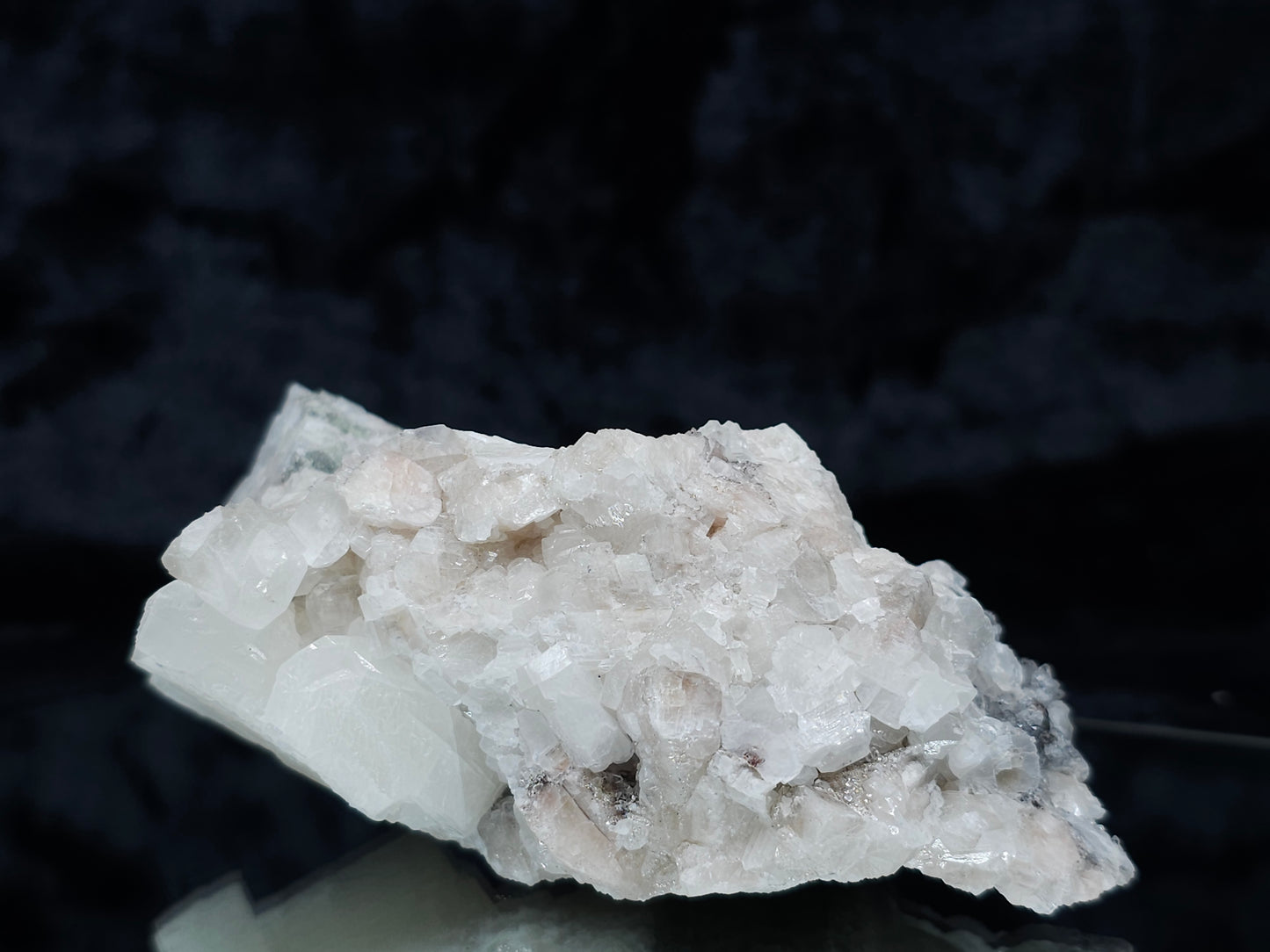 #11079 Small Spirit Quartz formation with clear Combined form Calcite on white Calcite matrix