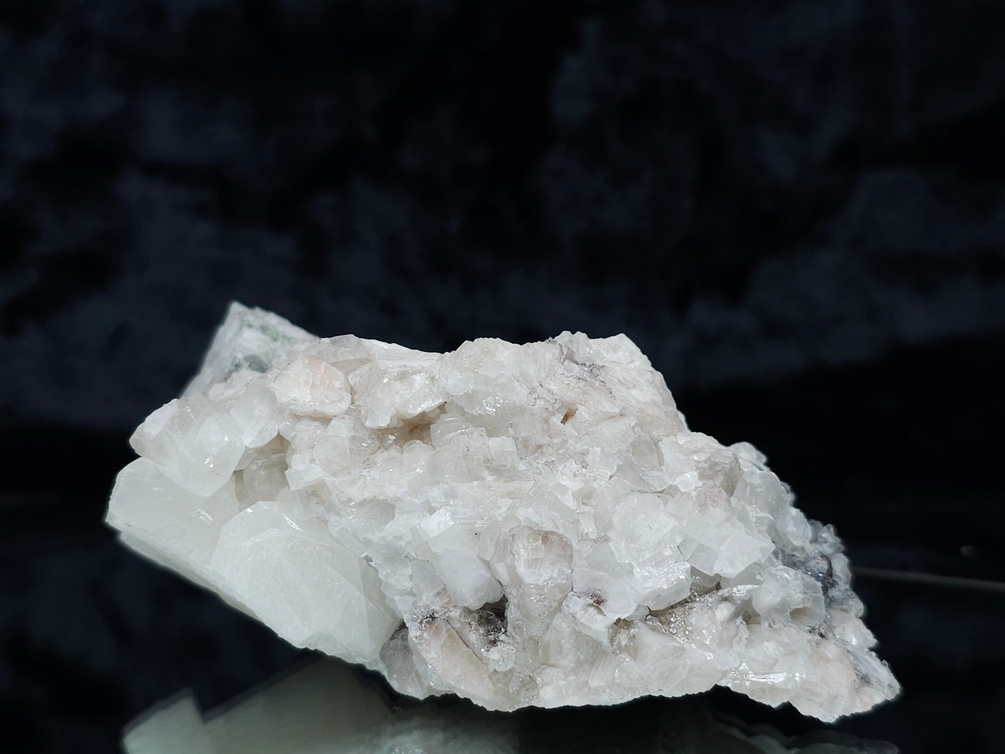 #11079 Small Spirit Quartz formation with clear Combined form Calcite on white Calcite matrix