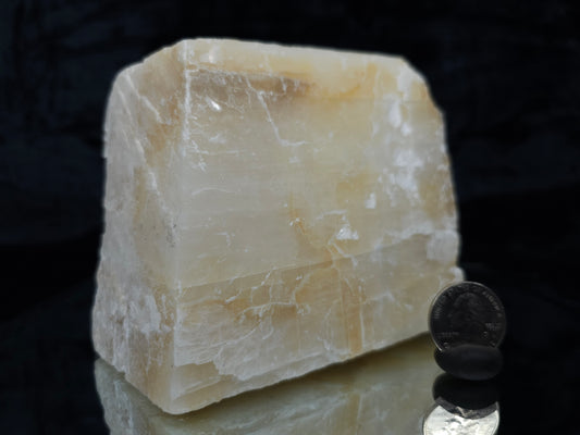 #11361 Honey Calcite block with natural angle