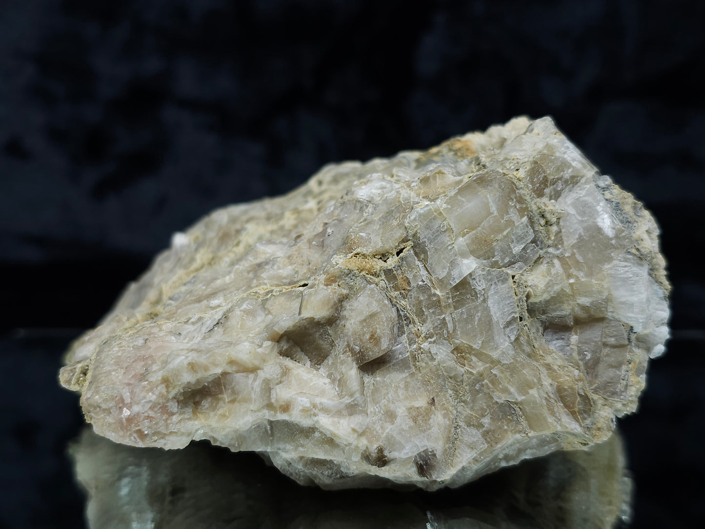 #88155 Small Herkimer Quartz on cream-white Calcite pseudomorph after Calcite on matrix