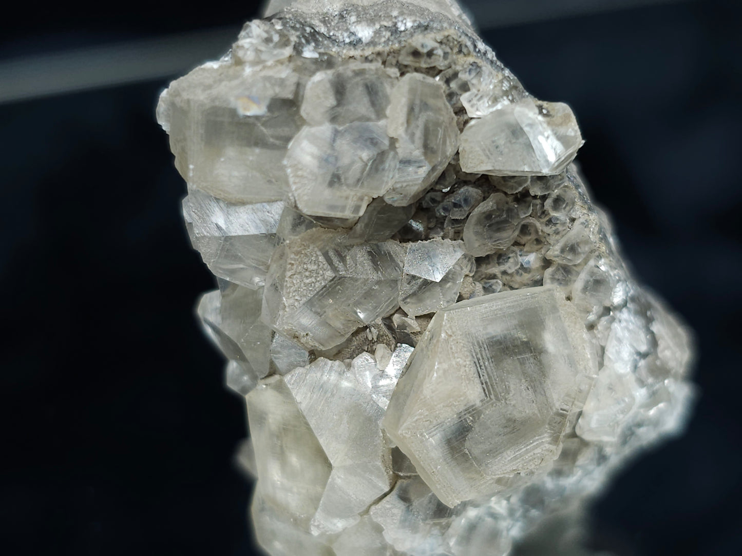 #33139 Phantom Nailhead Spar Calcite cluster with  Chalcopyrite ore and multiple small fossils in the matrix