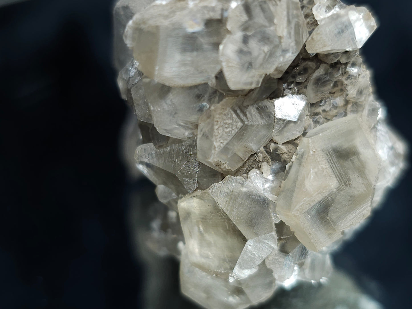 #33139 Phantom Nailhead Spar Calcite cluster with  Chalcopyrite ore and multiple small fossils in the matrix